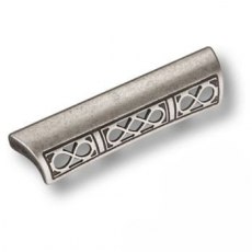 Мебельная ручка-скоба Brass античное серебро