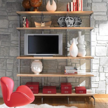 Система хранения вещей Aristo Decor «платина» в гостиной комнате